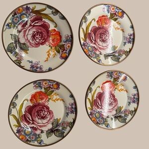Floral Rose Dinner Plate Set